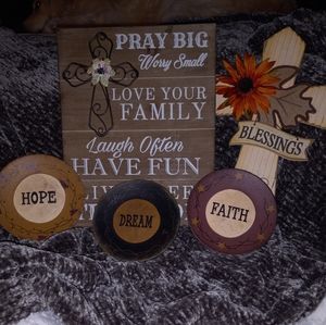 Pray big, blessings and hope dream and love home decor